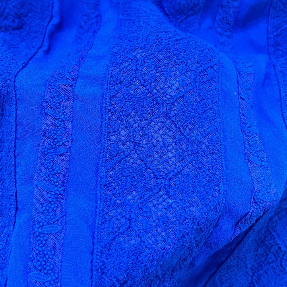 Meadow Rue Blue Lace Blouse - Picture 10 of 12